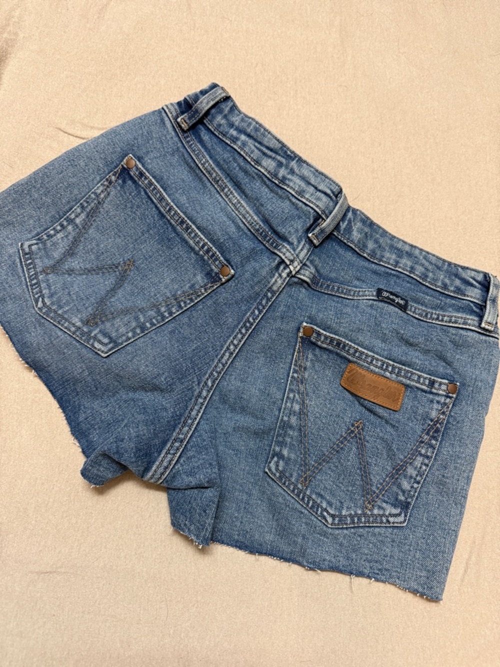 Wrangler Retro Denim Cutoff Shorts - Blue Wash